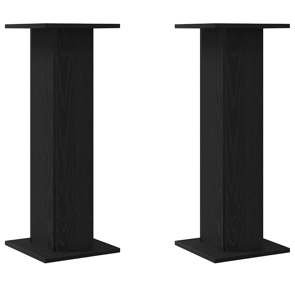 Stalak za zvučnike 2 pcs Crni hrast 30 x 30 x 80 cm
