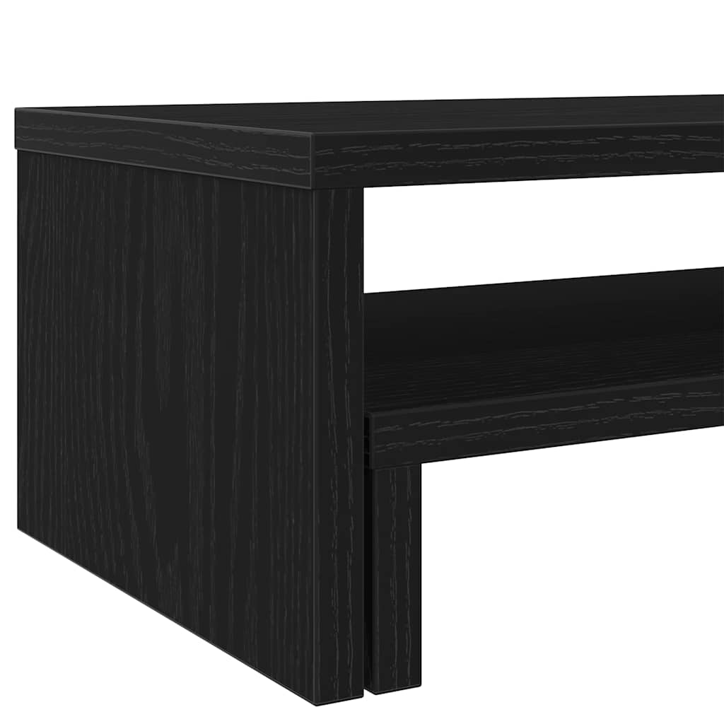 Stalak za monitor Crni hrast 54x22x15 cm Konstruirano drvo