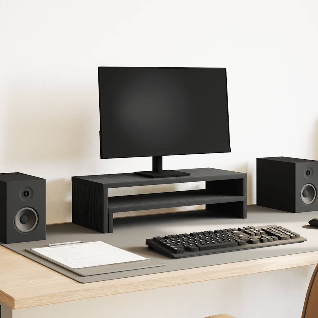 Stalak za monitor Crni hrast 54x22x15 cm Konstruirano drvo