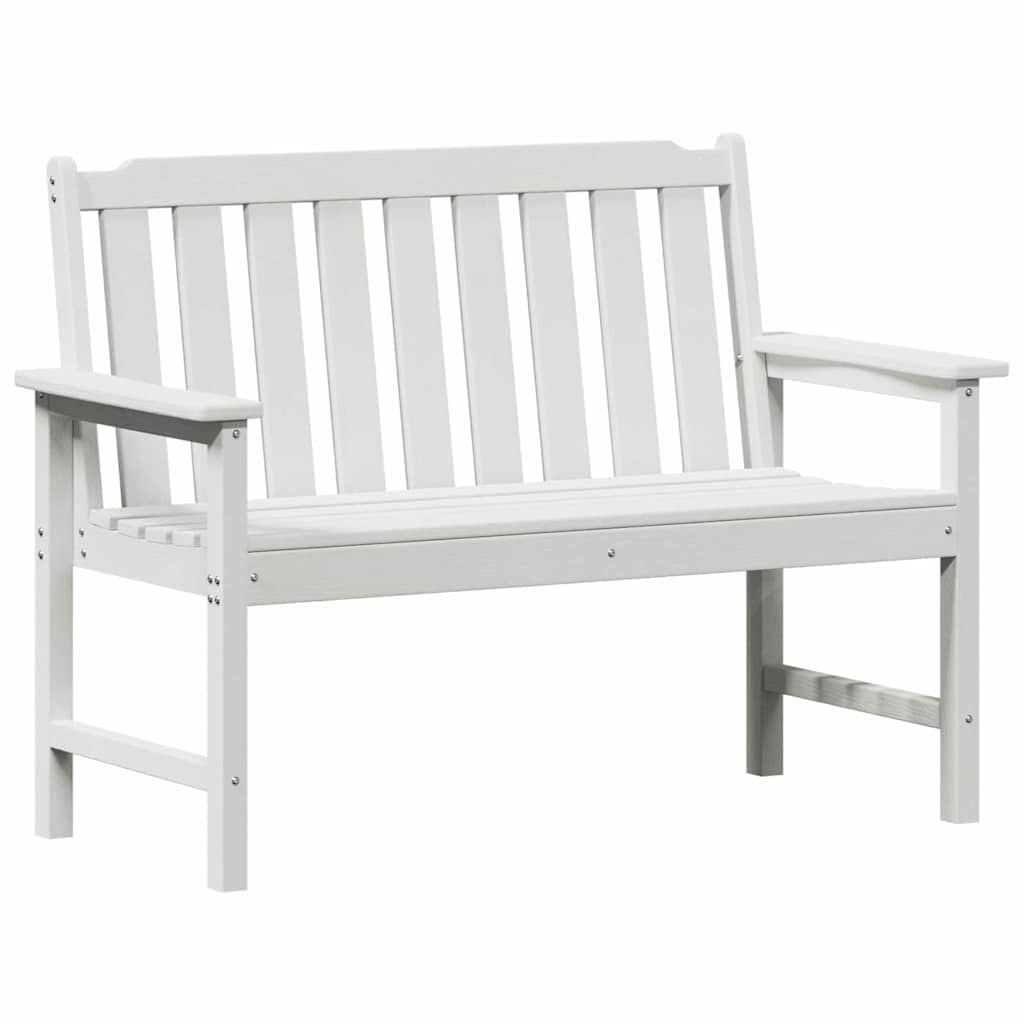 Vrtna klupa Bijelo 120 x 59 x 88 cm HDPE