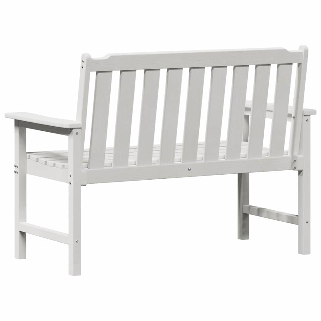 Vrtna klupa Bijelo 120 x 59 x 88 cm HDPE