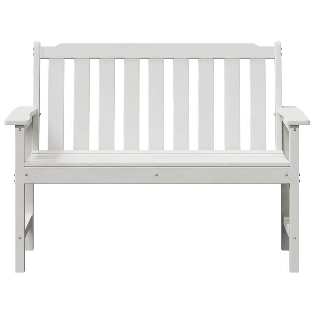 Vrtna klupa Bijelo 120 x 59 x 88 cm HDPE
