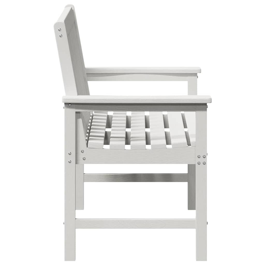 Vrtna klupa Bijelo 120 x 59 x 88 cm HDPE