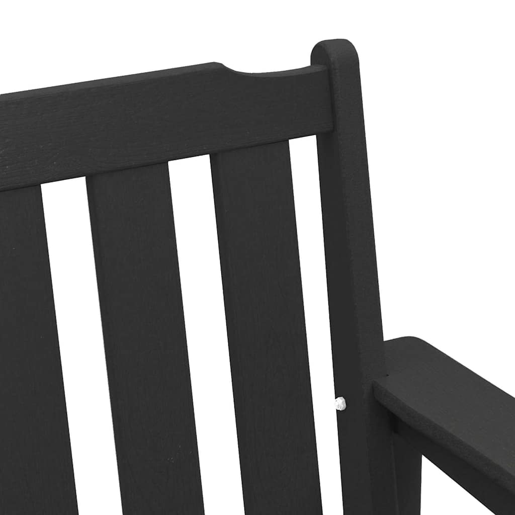 Vrtna klupa Crna 120 x 59 x 88 cm HDPE