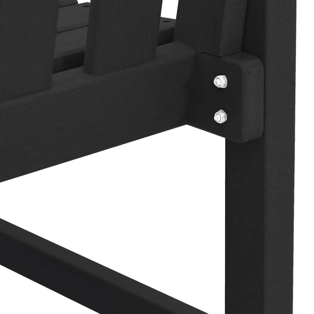 Vrtna klupa Crna 120 x 59 x 88 cm HDPE