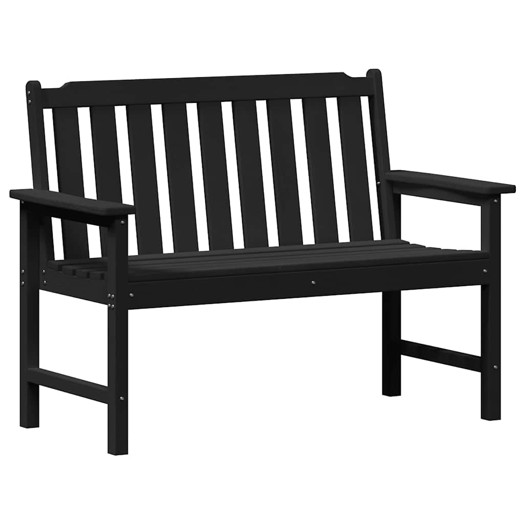 Vrtna klupa Crna 120 x 59 x 88 cm HDPE