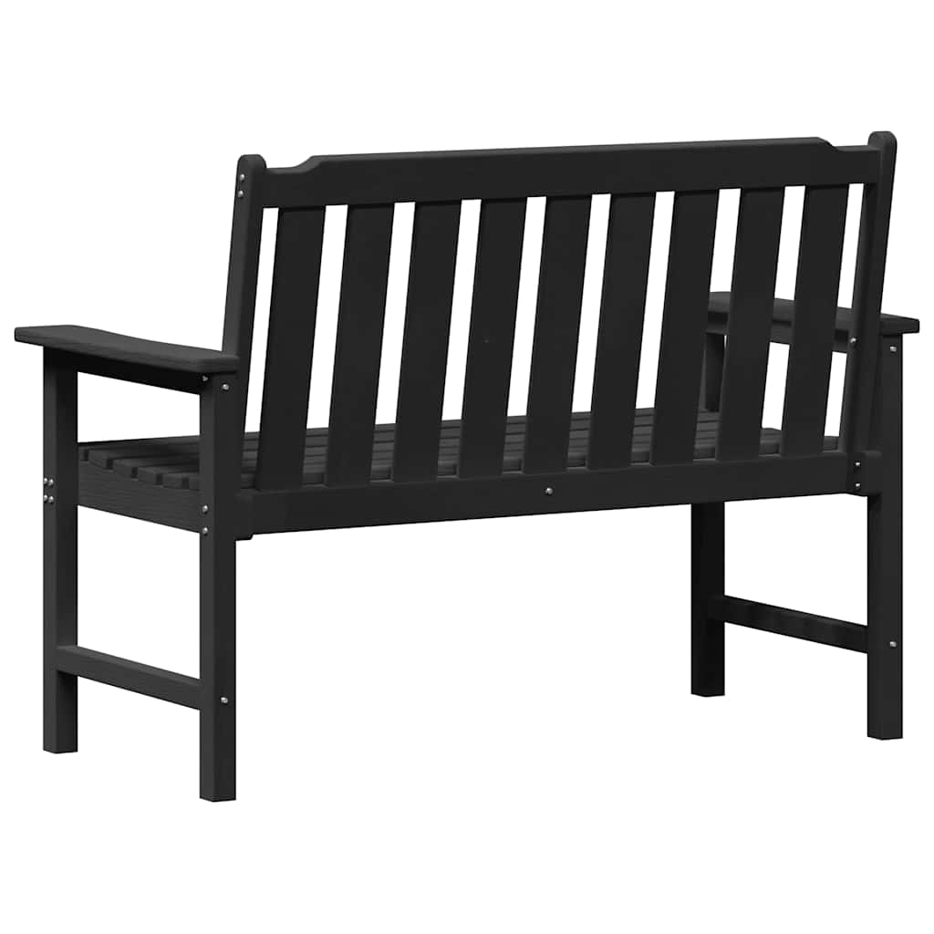 Vrtna klupa Crna 120 x 59 x 88 cm HDPE