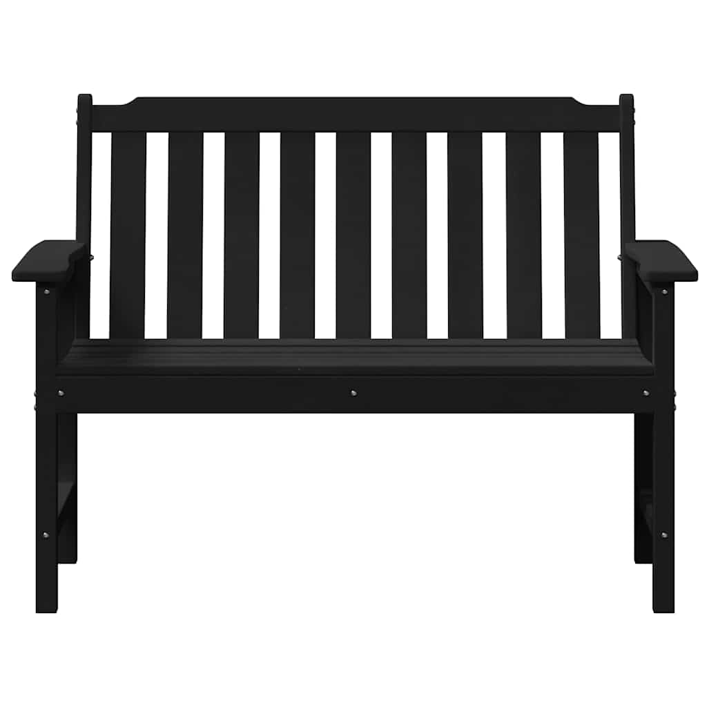 Vrtna klupa Crna 120 x 59 x 88 cm HDPE