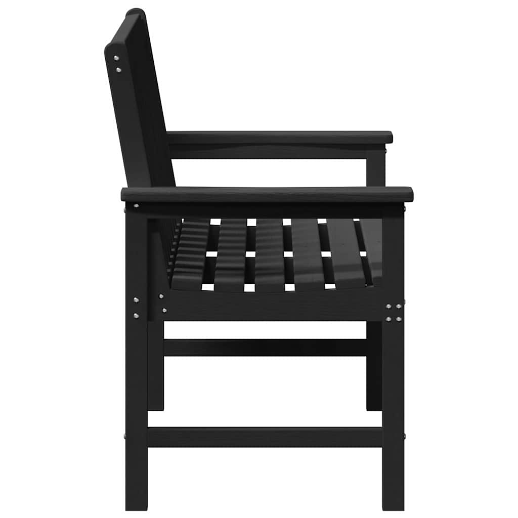 Vrtna klupa Crna 120 x 59 x 88 cm HDPE