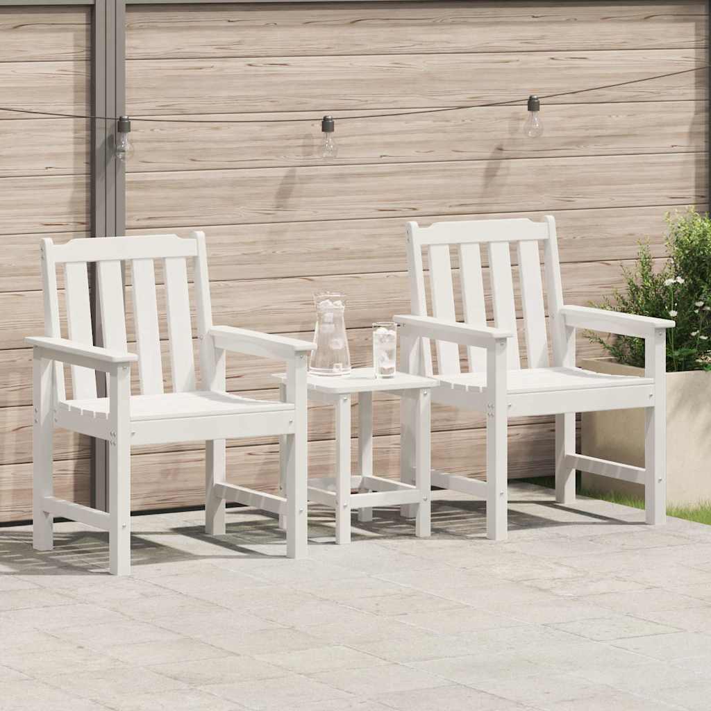 Vrtna blagovaonska stolica 2 pcs Bijelo 65,5 x 59 x 88 cm HDPE