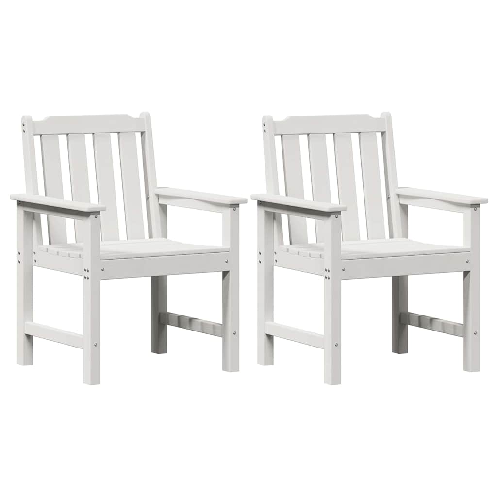 Vrtna blagovaonska stolica 2 pcs Bijelo 65,5 x 59 x 88 cm HDPE
