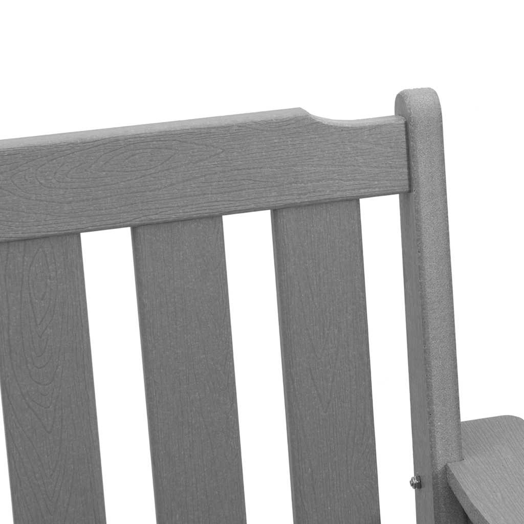 Vrtna blagovaonska stolica 2 pcs Svijetlo siva HDPE