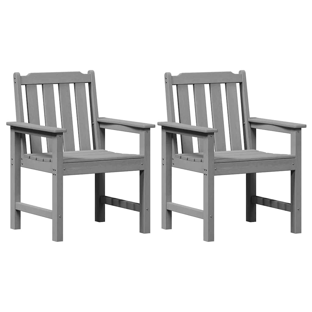 Vrtna blagovaonska stolica 2 pcs Svijetlo siva HDPE