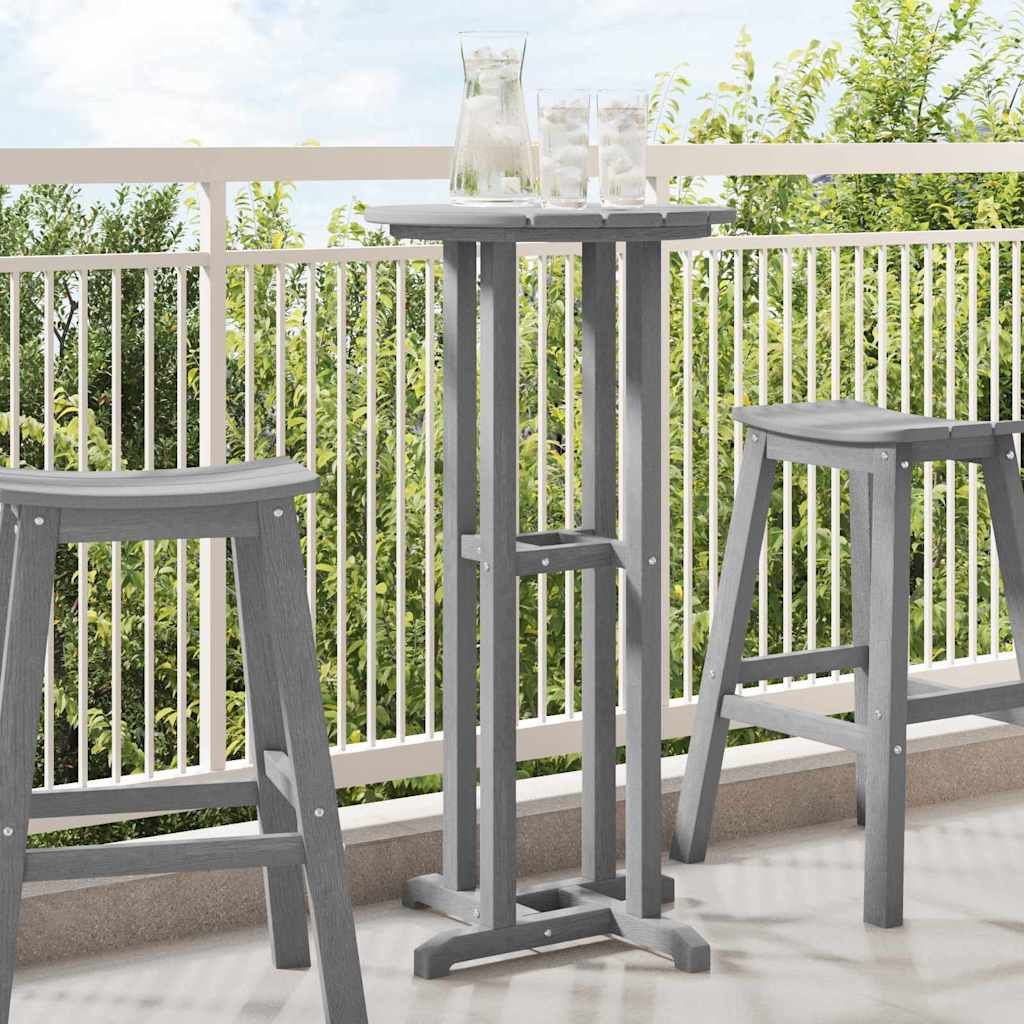 Stol za bar Svijetlo siva 55 x 55 x 107 cm Polietilen