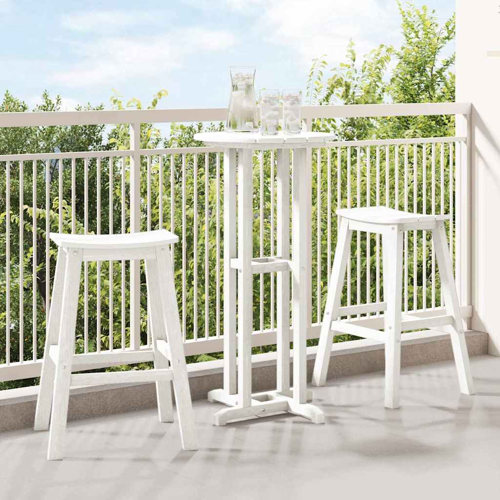 Barska stolica 2 pcs Bijelo 52 x 43 x 73,5 cm HDPE