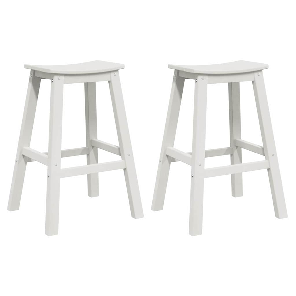 Barska stolica 2 pcs Bijelo 52 x 43 x 73,5 cm HDPE