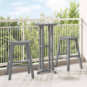 Barska stolica 2 pcs Svijetlo siva 52 x 43 x 73,5 cm HDPE