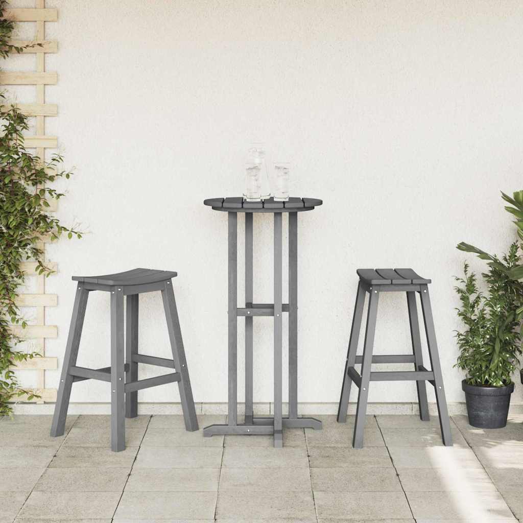 Barska stolica 2 pcs Svijetlo siva 52 x 43 x 73,5 cm HDPE