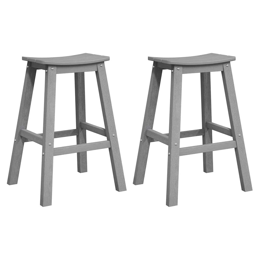Barska stolica 2 pcs Svijetlo siva 52 x 43 x 73,5 cm HDPE