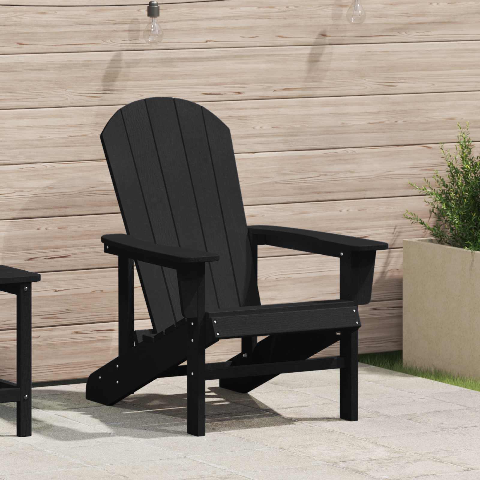Adirondack stolica Crna 82 x 74 x 92 cm HDPE