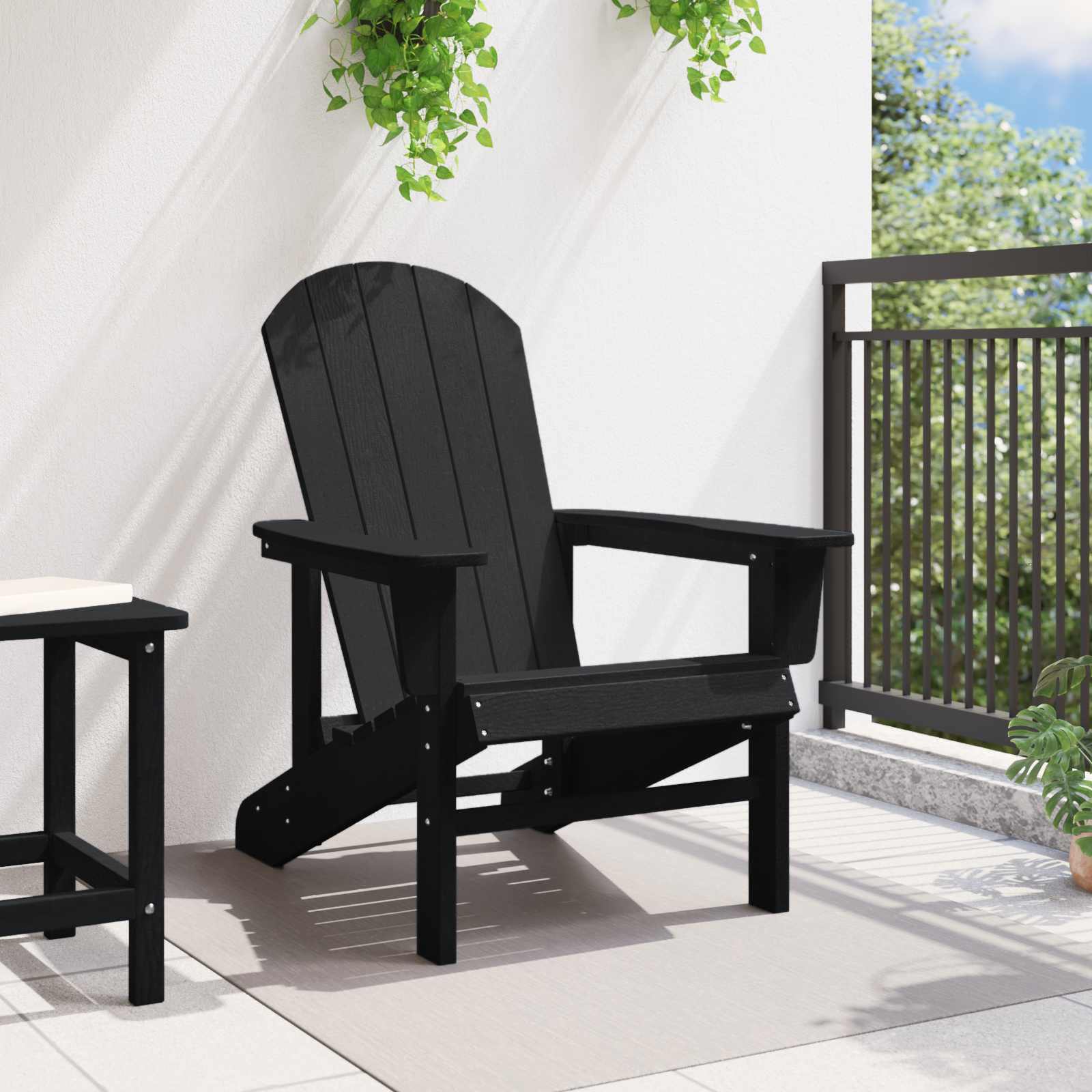 Adirondack stolica Crna 82 x 74 x 92 cm HDPE