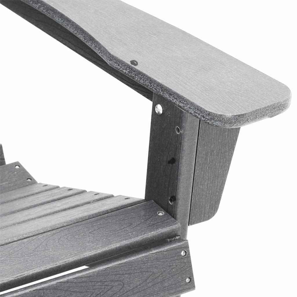 Adirondack stolica Svijetlo siva 82 x 74 x 92 cm HDPE
