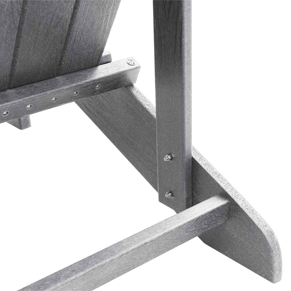 Adirondack stolica Svijetlo siva 82 x 74 x 92 cm HDPE