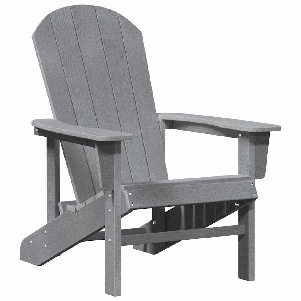 Adirondack stolica Svijetlo siva 82 x 74 x 92 cm HDPE