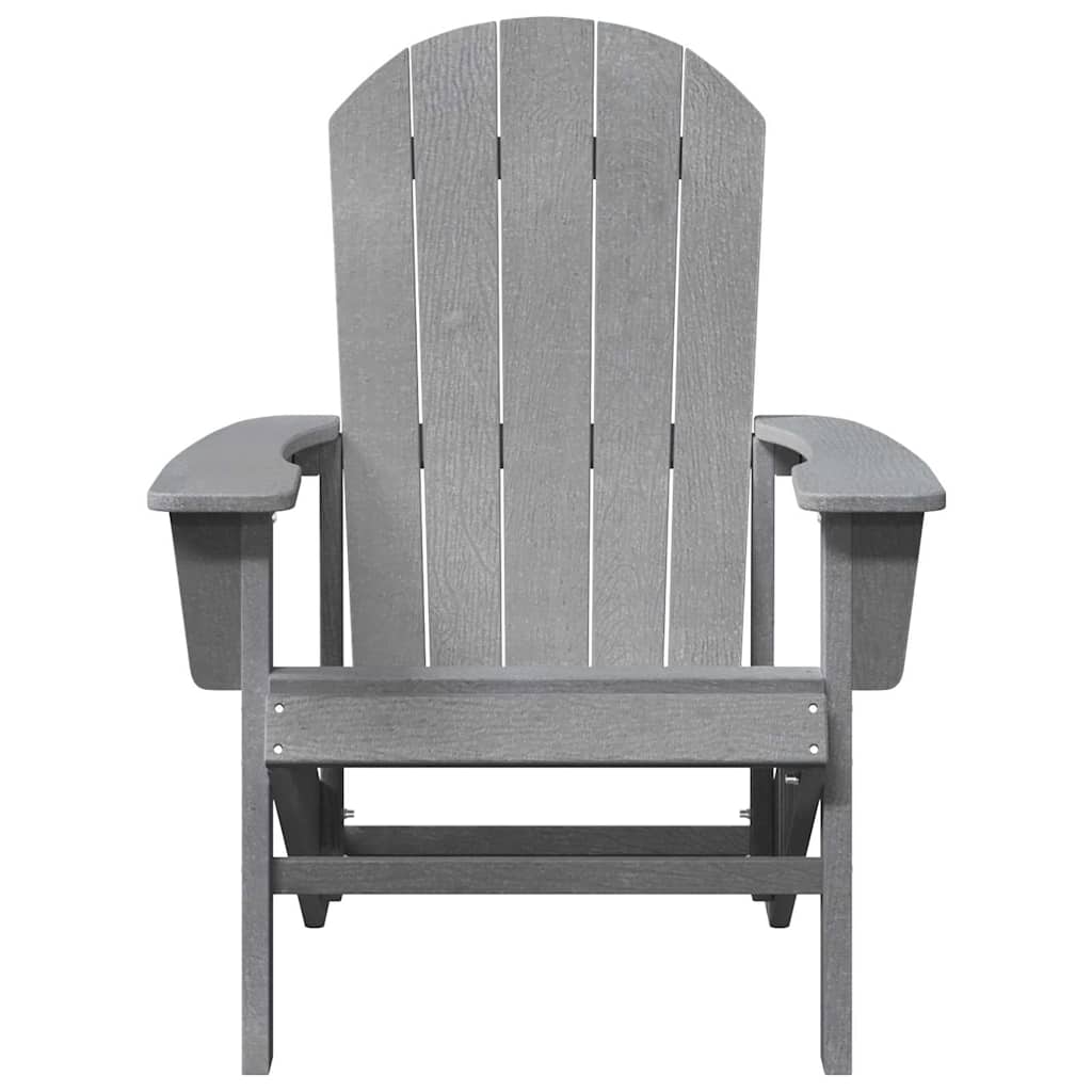 Adirondack stolica Svijetlo siva 82 x 74 x 92 cm HDPE