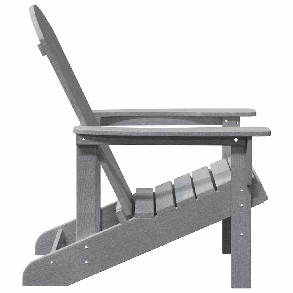 Adirondack stolica Svijetlo siva 82 x 74 x 92 cm HDPE
