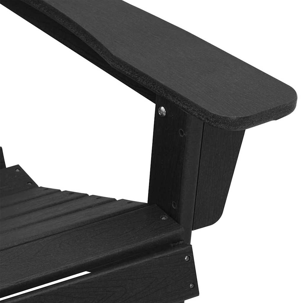 Adirondack stolica Crna 82 x 74 x 92 cm HDPE