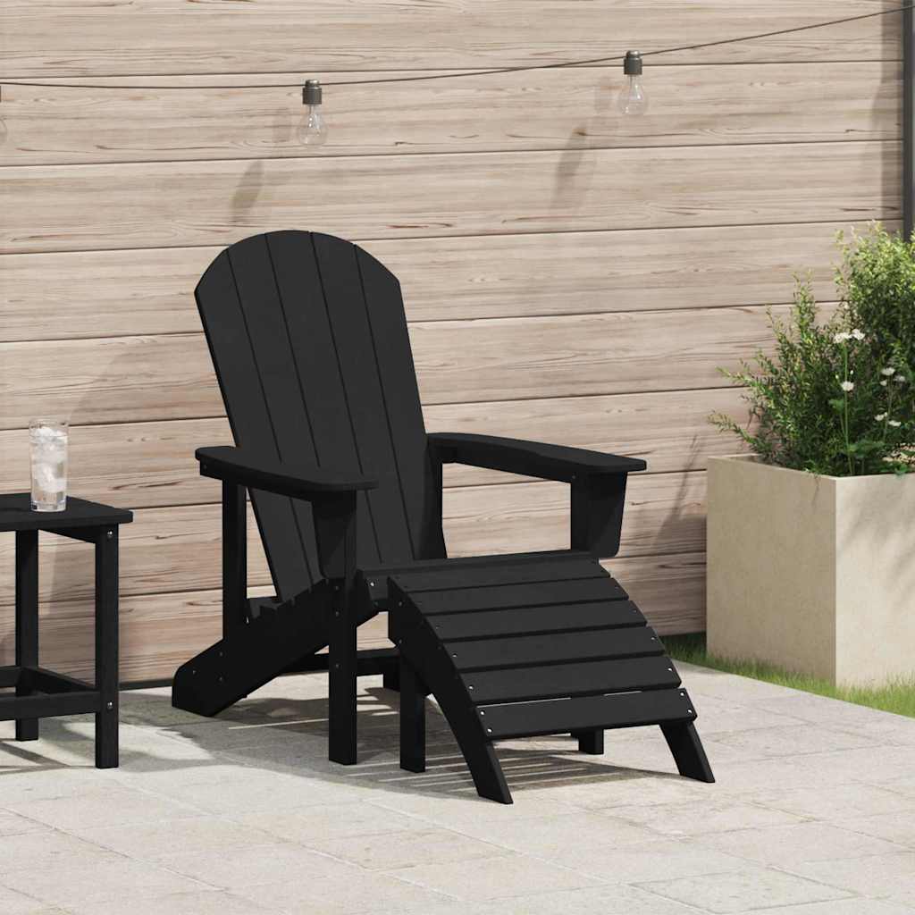 Adirondack stolica Crna 82 x 74 x 92 cm HDPE