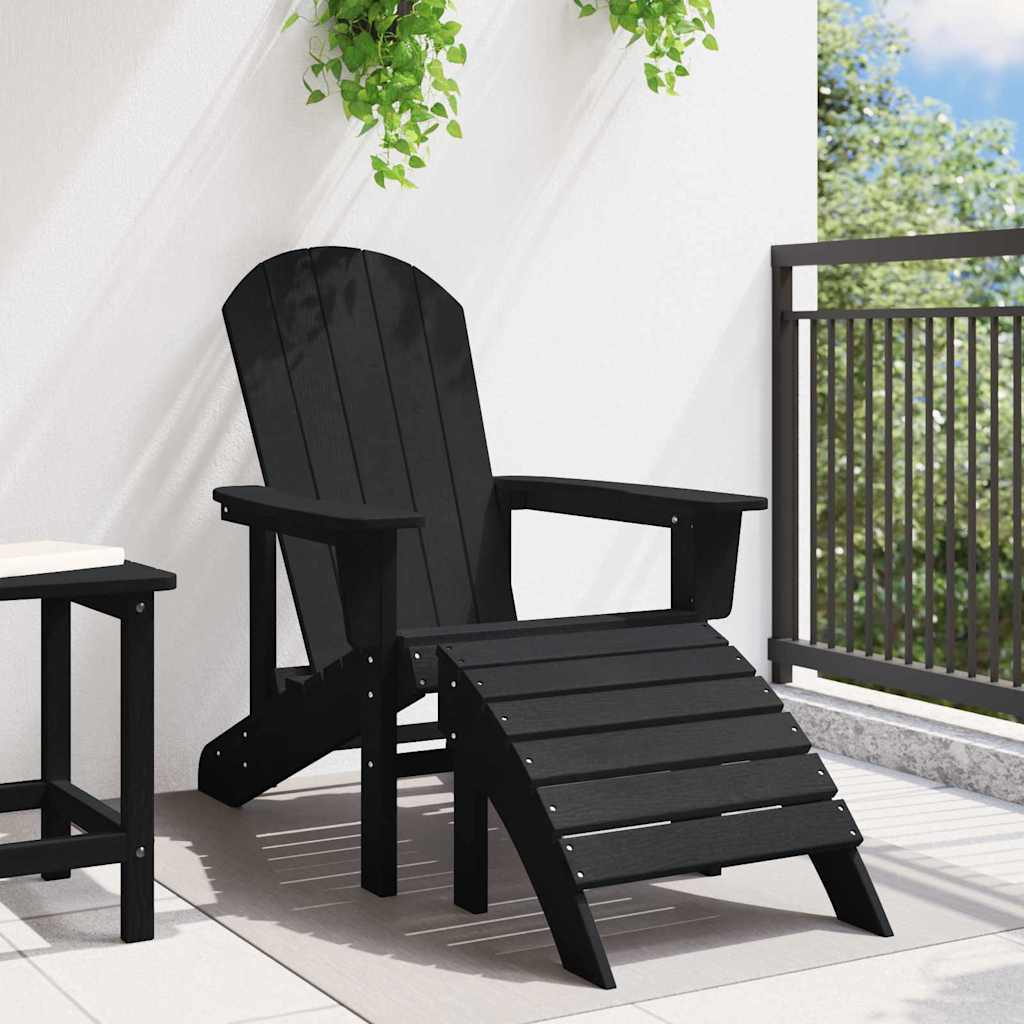 Adirondack stolica Crna 82 x 74 x 92 cm HDPE