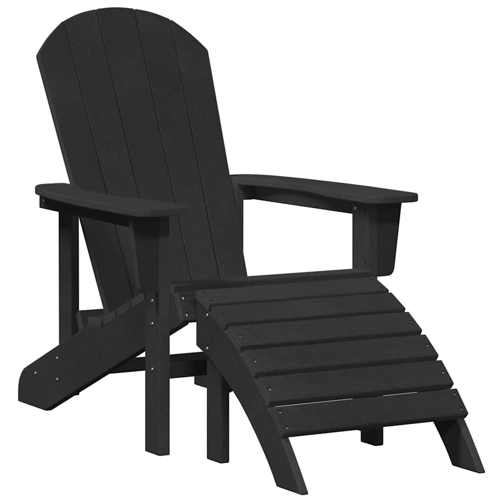 Adirondack stolica Crna 82 x 74 x 92 cm HDPE
