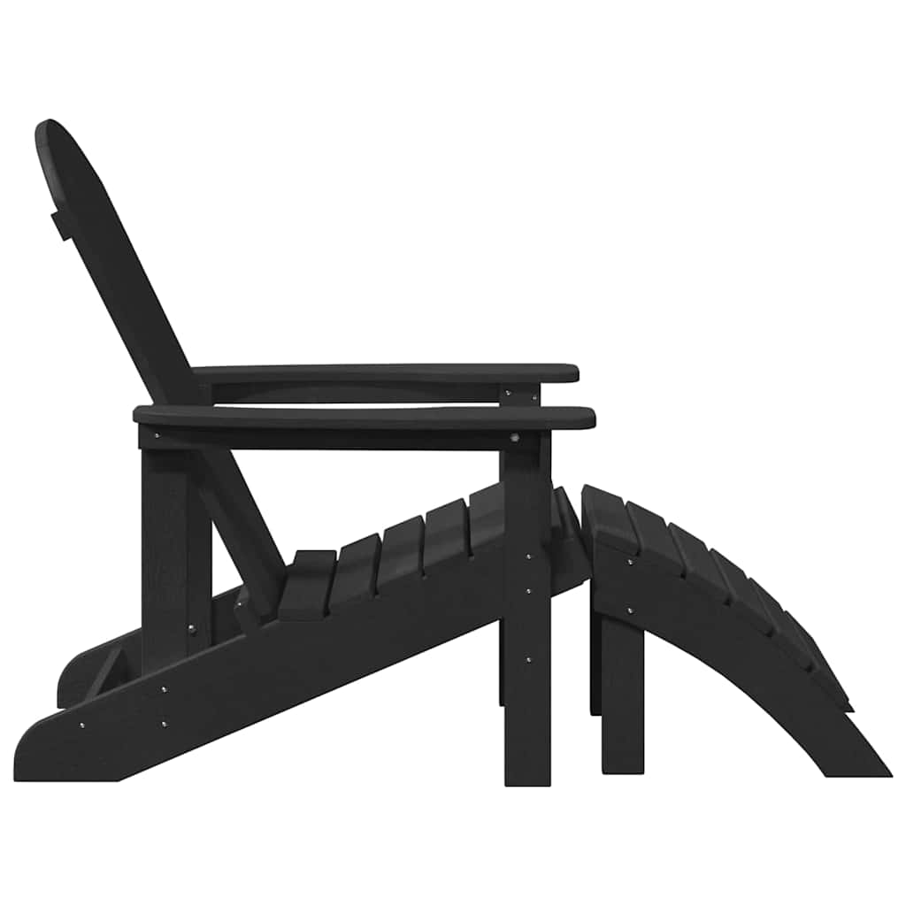 Adirondack stolica Crna 82 x 74 x 92 cm HDPE