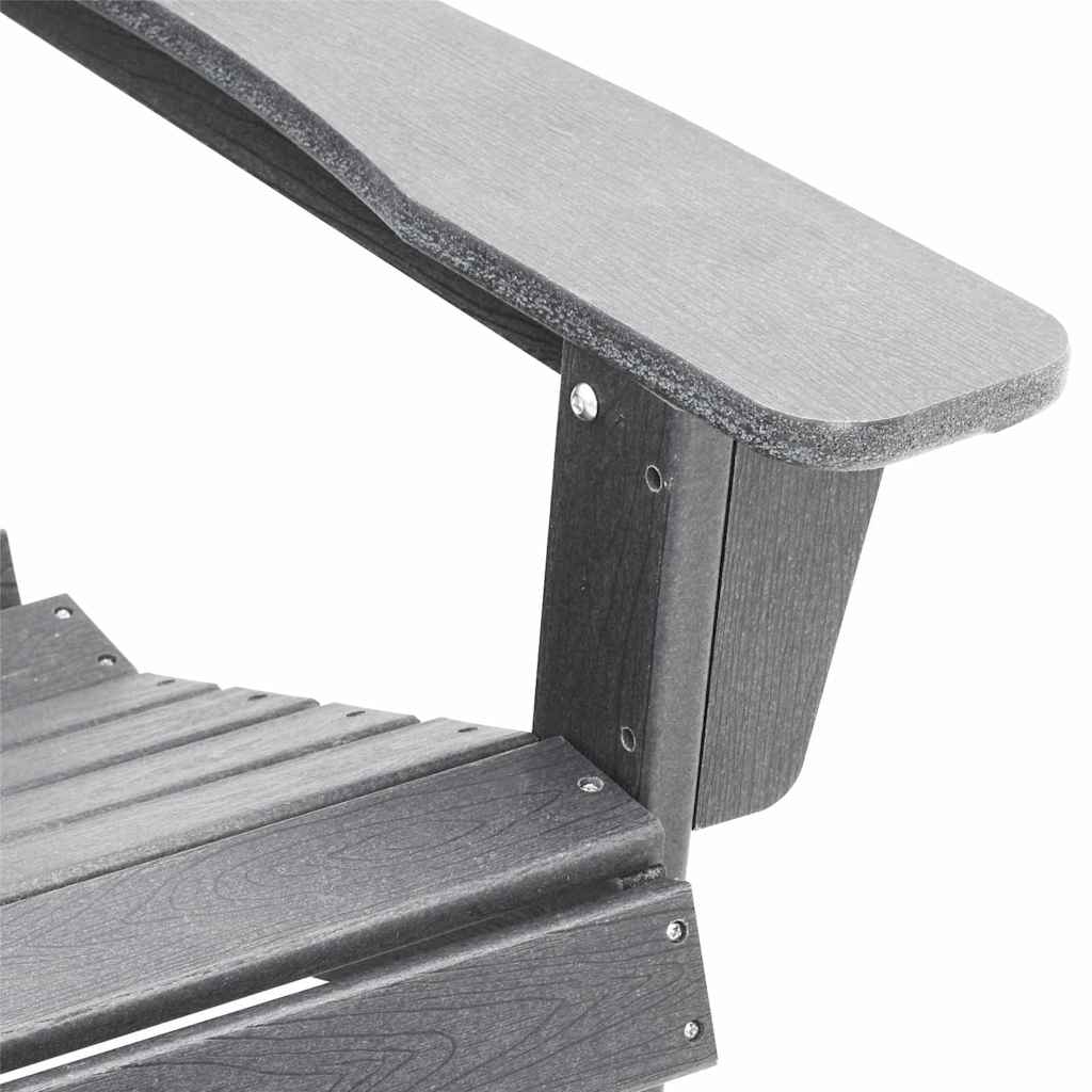 Adirondack stolica Svijetlo siva 82 x 74 x 92 cm HDPE
