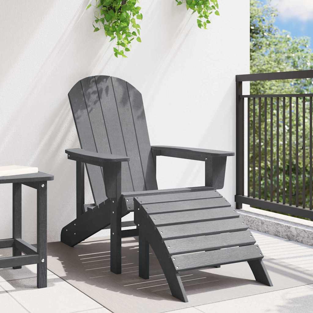 Adirondack stolica Svijetlo siva 82 x 74 x 92 cm HDPE