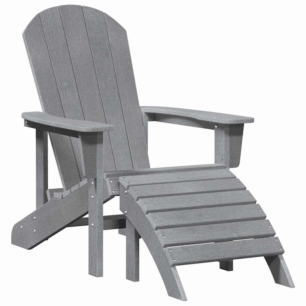 Adirondack stolica Svijetlo siva 82 x 74 x 92 cm HDPE
