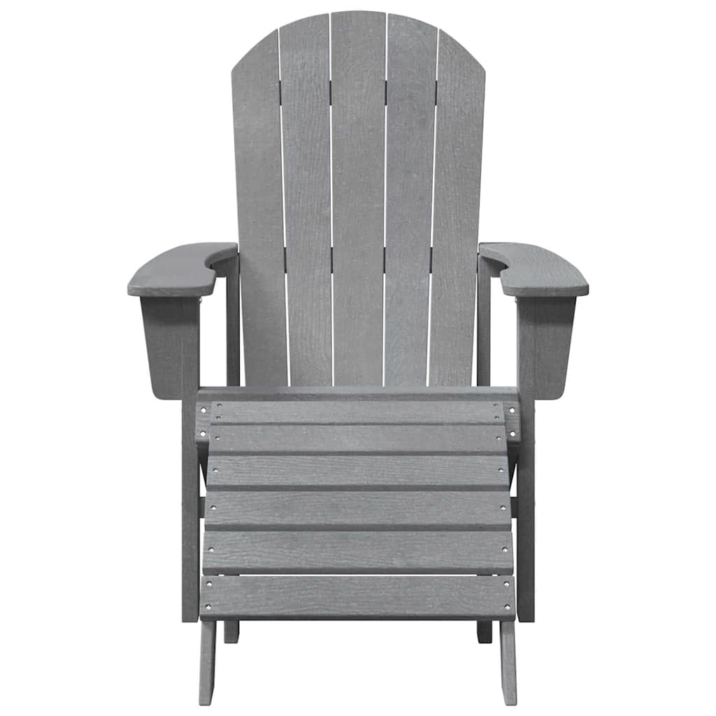 Adirondack stolica Svijetlo siva 82 x 74 x 92 cm HDPE