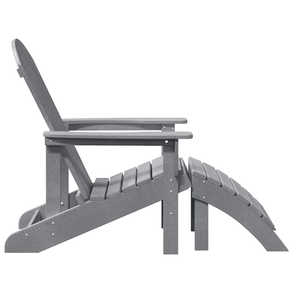 Adirondack stolica Svijetlo siva 82 x 74 x 92 cm HDPE