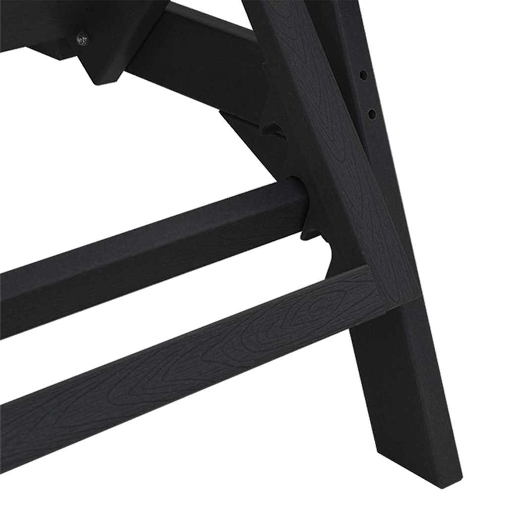 Ležaljka Crna 195,5 x 53 x 98,5 cm HDPE