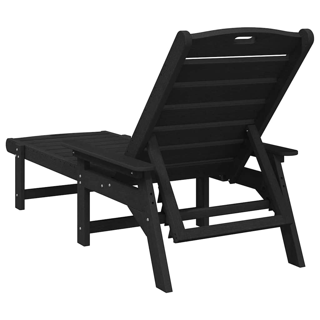 Ležaljka Crna 195,5 x 53 x 98,5 cm HDPE