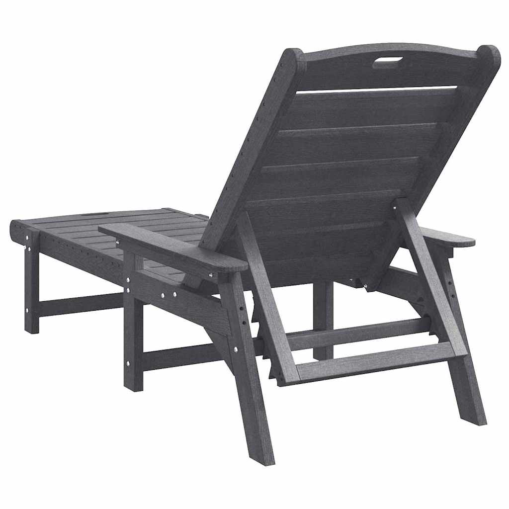 Ležaljka Svijetlo siva 195,5 x 53 x 98,5 cm HDPE