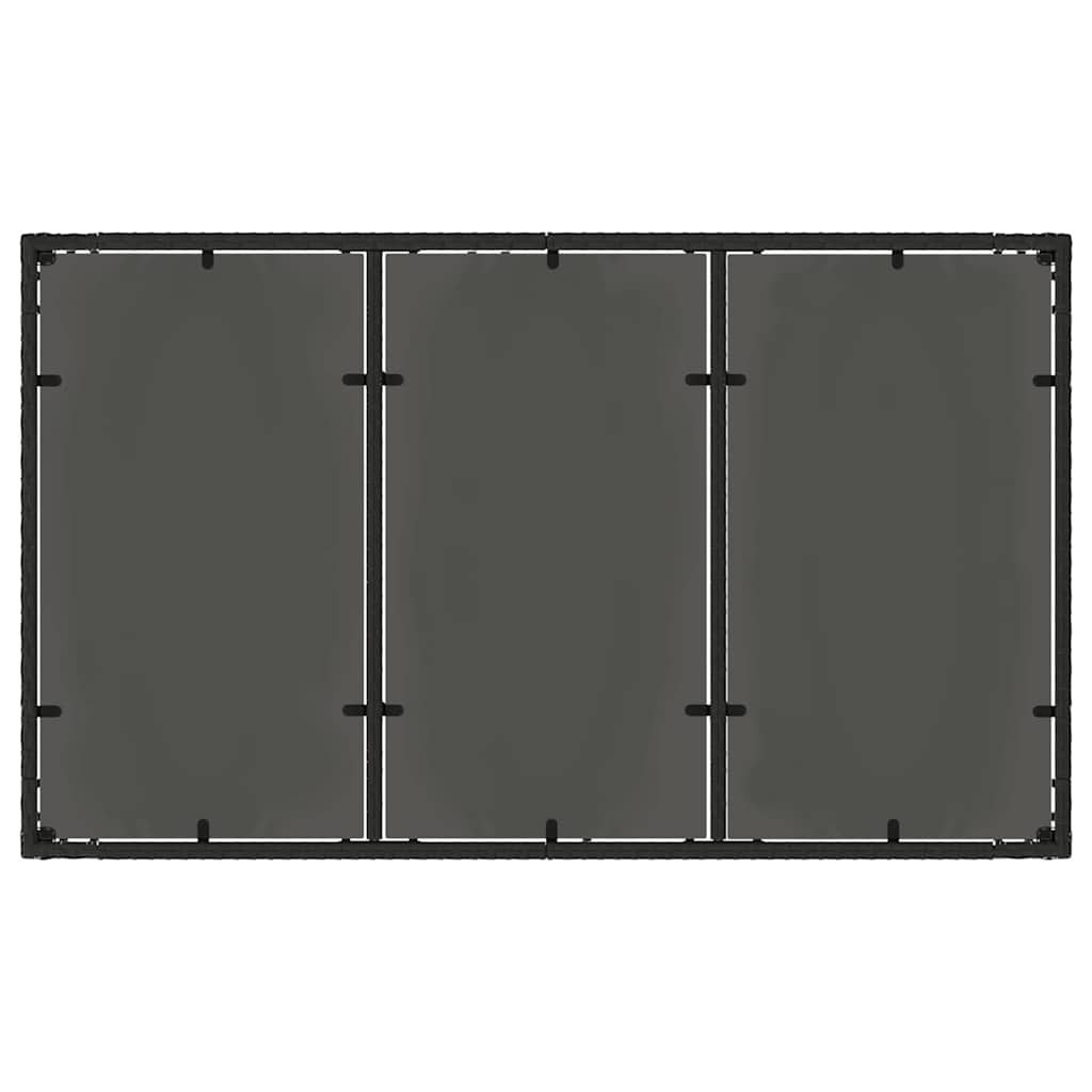 Vrtni set za objed 7 pcs Crna poliratan