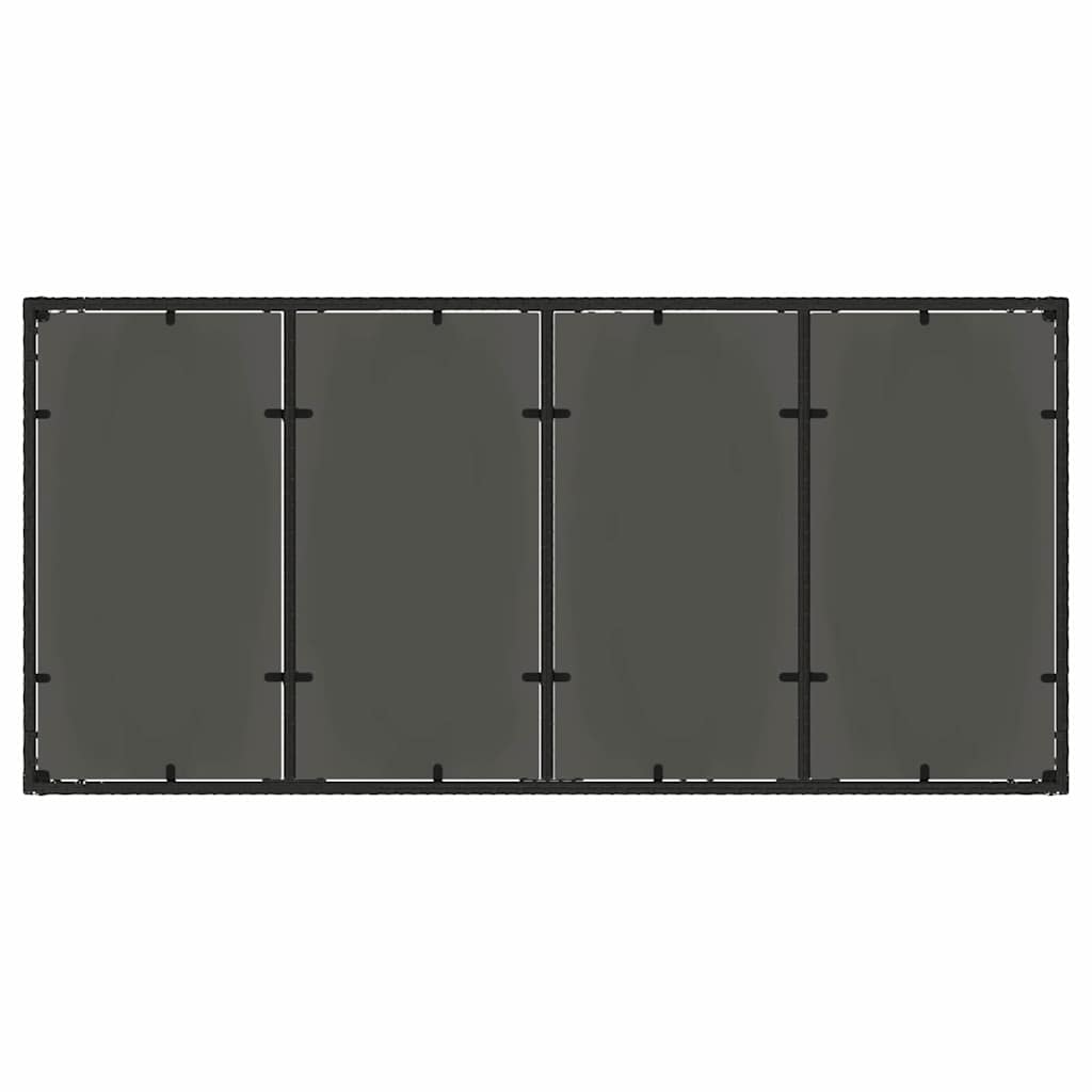 Vrtni set za objed 7 pcs Crna poliratan