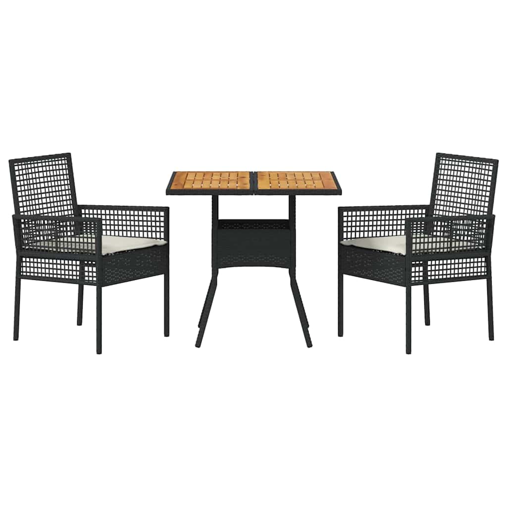 Vrtni set za objed 3 pcs Crna poliratan