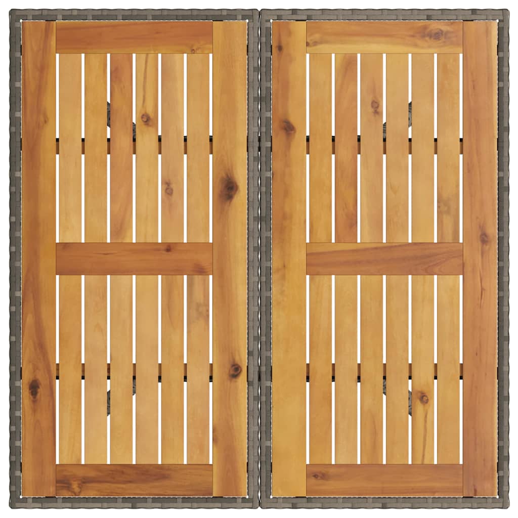 Vrtni set za objed 5 pcs Siva poliratan