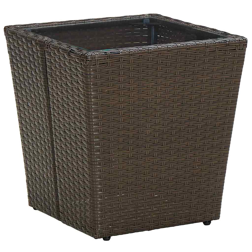Bistro set za vrt 3 pcs Smeđa poliratan