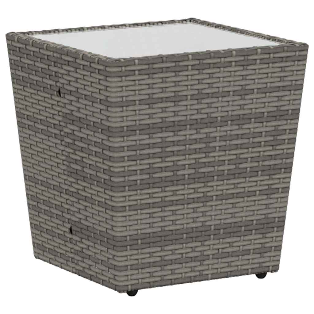 Bistro set za vrt 3 pcs Siva poliratan