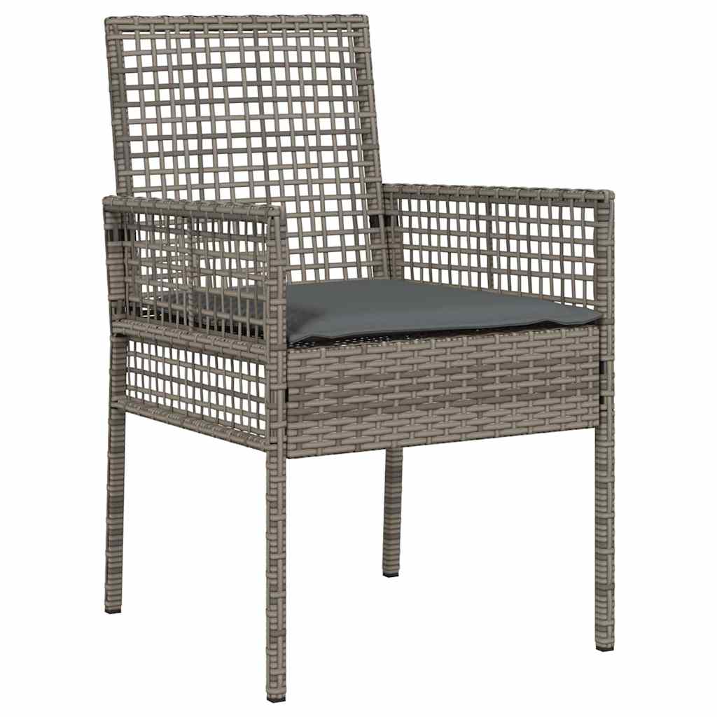 Bistro set za vrt 3 pcs Siva poliratan